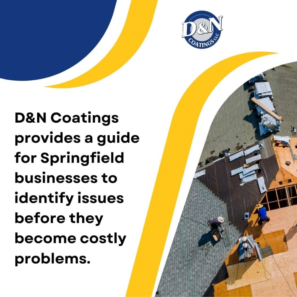 Aerial view of commercial roof replacement with workers installing new roofing materials