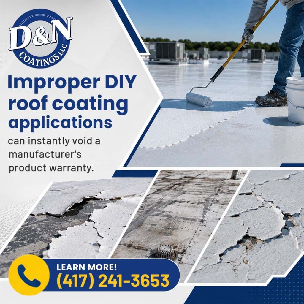 improper DIY roof coating
